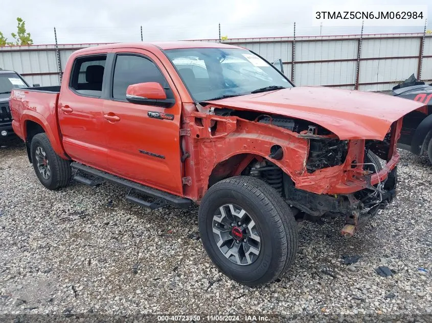 2018 Toyota Tacoma Trd Off Road VIN: 3TMAZ5CN6JM062984 Lot: 40723950