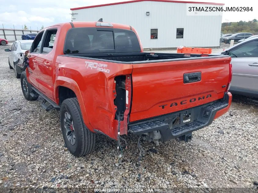 2018 Toyota Tacoma Trd Off Road VIN: 3TMAZ5CN6JM062984 Lot: 40723950