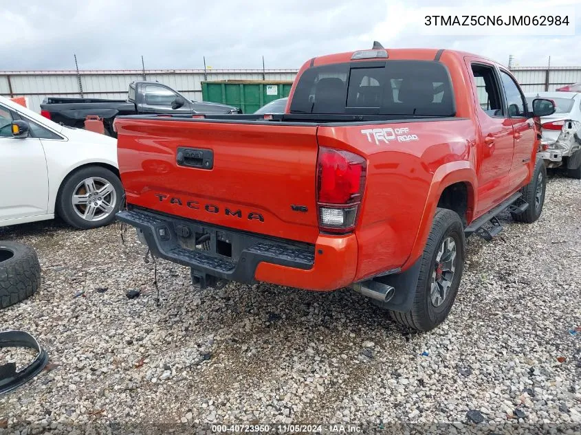 2018 Toyota Tacoma Trd Off Road VIN: 3TMAZ5CN6JM062984 Lot: 40723950