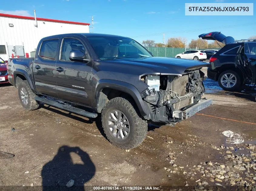 2018 Toyota Tacoma Sr5 V6 VIN: 5TFAZ5CN6JX064793 Lot: 40786134