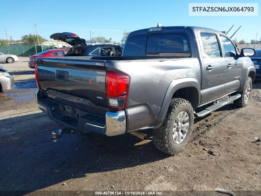 2018 Toyota Tacoma Sr5 V6 VIN: 5TFAZ5CN6JX064793 Lot: 40786134