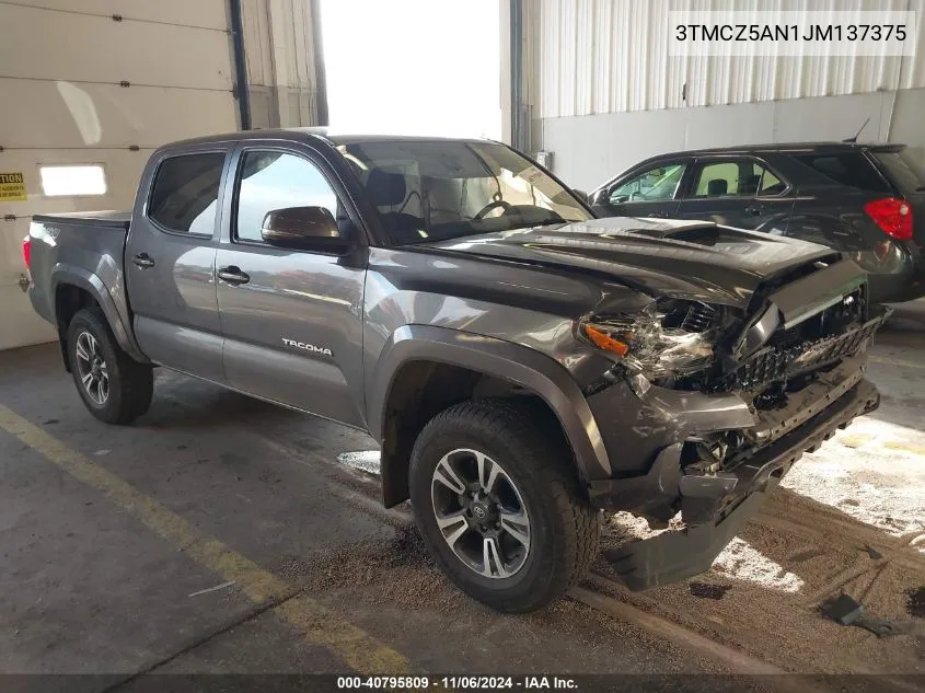 2018 Toyota Tacoma Trd Sport VIN: 3TMCZ5AN1JM137375 Lot: 40795809