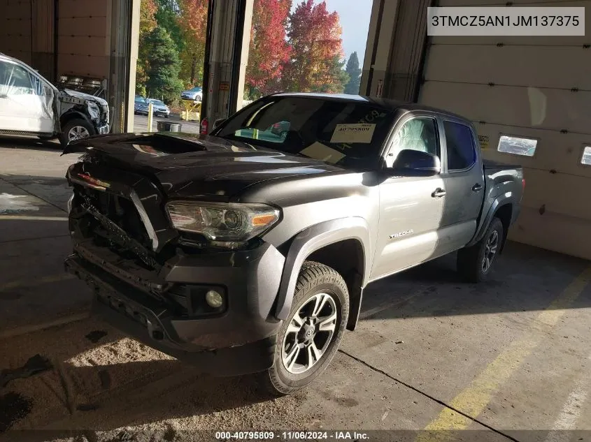 2018 Toyota Tacoma Trd Sport VIN: 3TMCZ5AN1JM137375 Lot: 40795809