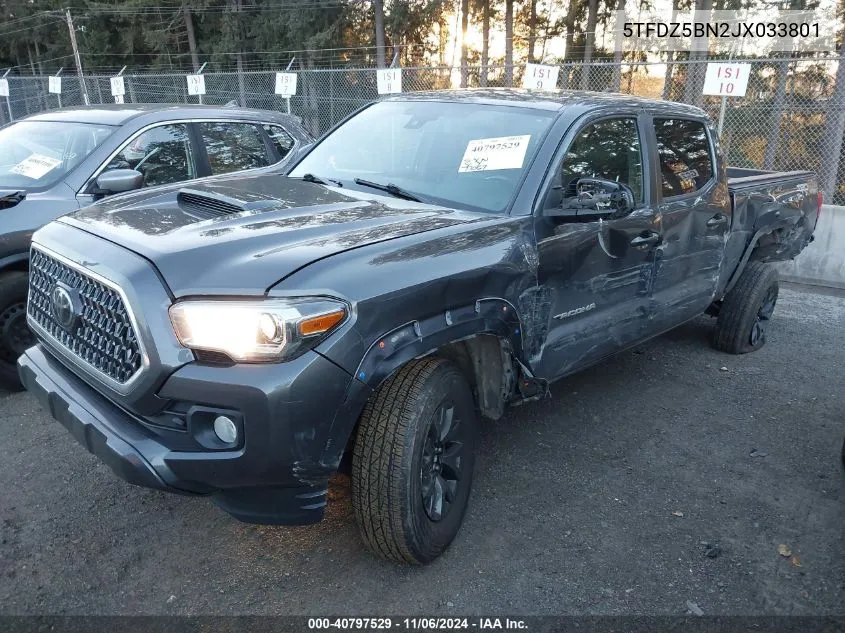 2018 Toyota Tacoma Sr5 VIN: 5TFDZ5BN2JX033801 Lot: 40797529