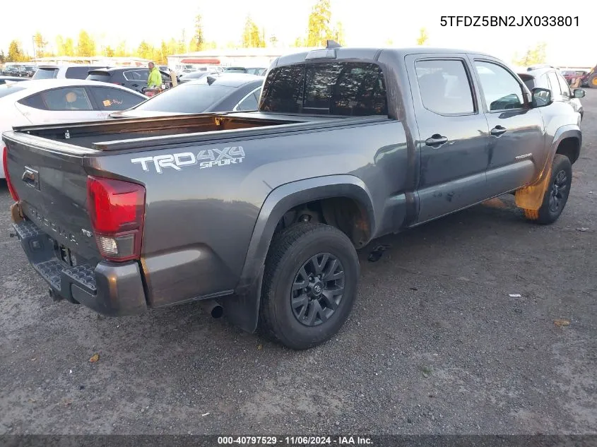 2018 Toyota Tacoma Sr5 VIN: 5TFDZ5BN2JX033801 Lot: 40797529