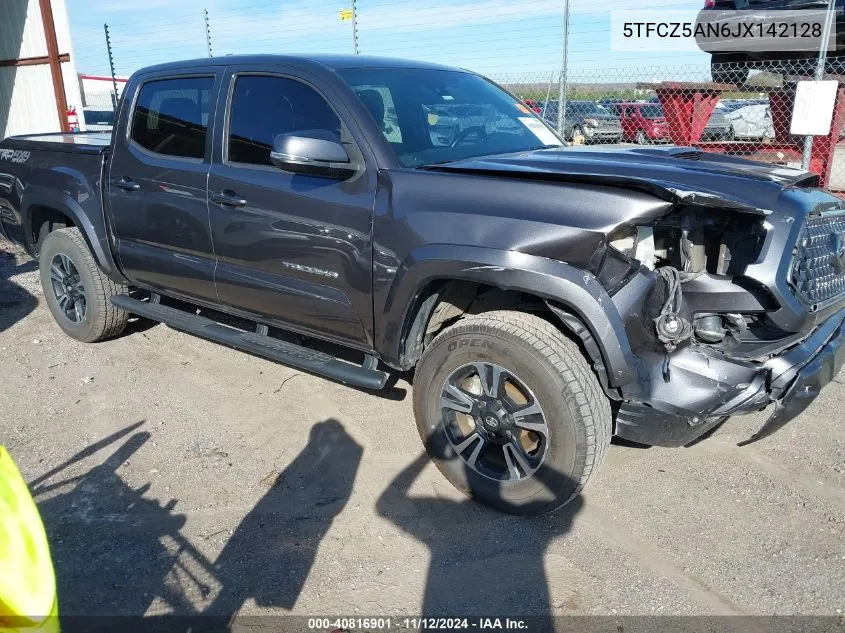 2018 Toyota Tacoma Trd Sport VIN: 5TFCZ5AN6JX142128 Lot: 40816901