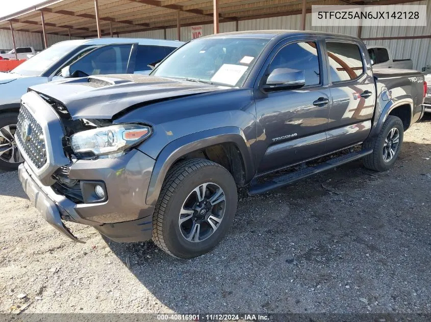 2018 Toyota Tacoma Trd Sport VIN: 5TFCZ5AN6JX142128 Lot: 40816901