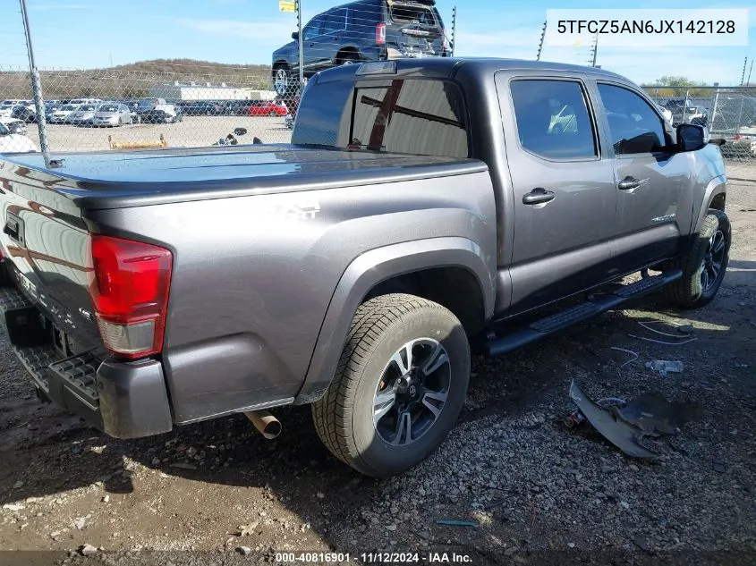 2018 Toyota Tacoma Trd Sport VIN: 5TFCZ5AN6JX142128 Lot: 40816901