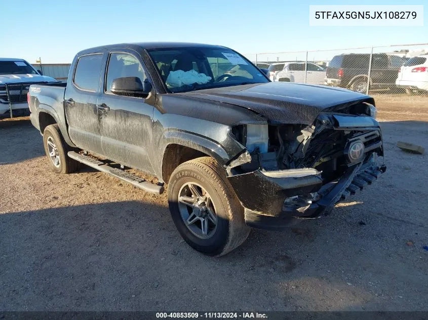 2018 Toyota Tacoma Sr VIN: 5TFAX5GN5JX108279 Lot: 40853509