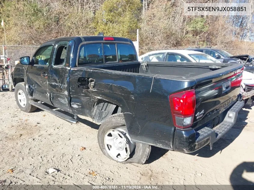 2018 Toyota Tacoma Sr VIN: 5TFSX5EN9JX058851 Lot: 40878351