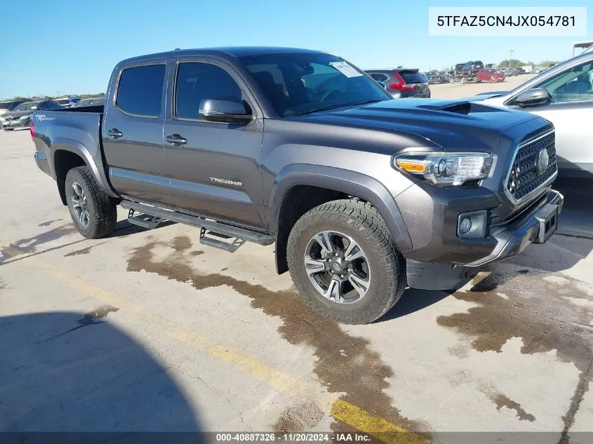 2018 Toyota Tacoma Trd Sport VIN: 5TFAZ5CN4JX054781 Lot: 40887326