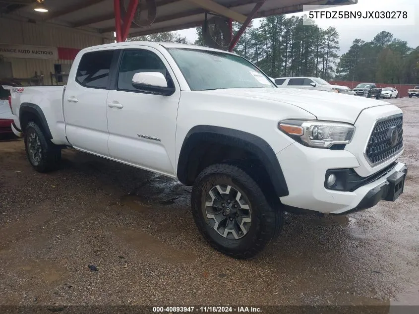 2018 Toyota Tacoma Trd Off Road VIN: 5TFDZ5BN9JX030278 Lot: 40893947