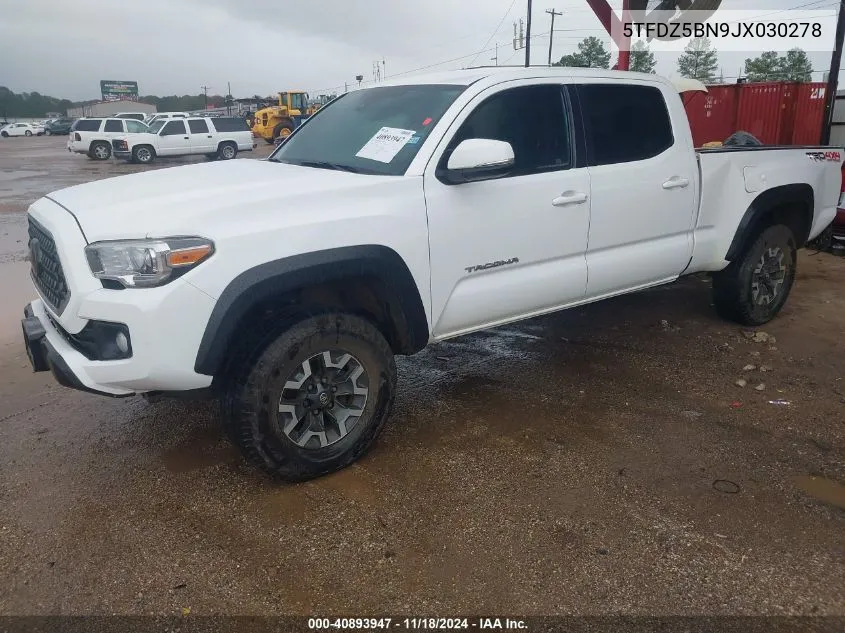 2018 Toyota Tacoma Trd Off Road VIN: 5TFDZ5BN9JX030278 Lot: 40893947