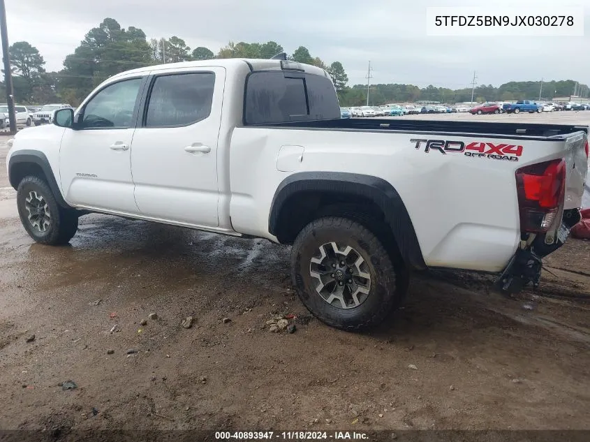 2018 Toyota Tacoma Trd Off Road VIN: 5TFDZ5BN9JX030278 Lot: 40893947