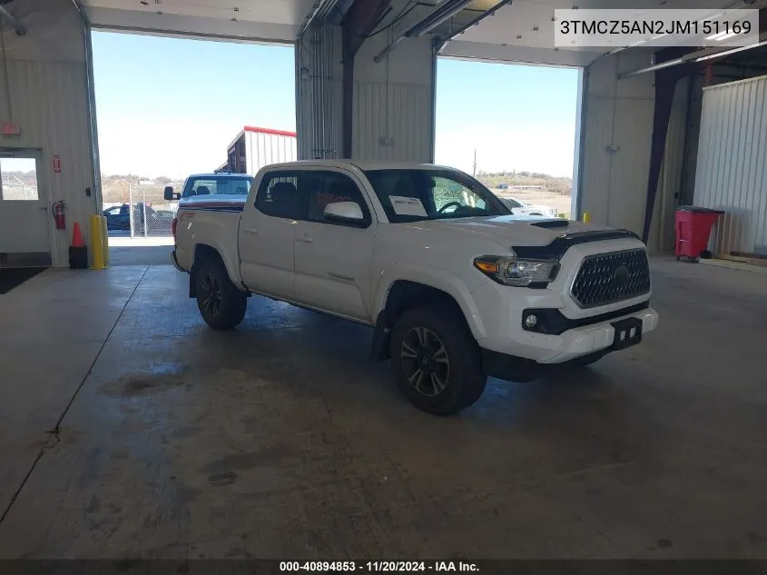 2018 Toyota Tacoma Trd Sport VIN: 3TMCZ5AN2JM151169 Lot: 40894853