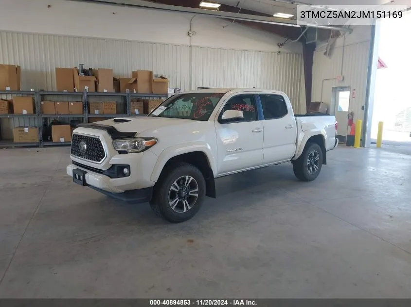 2018 Toyota Tacoma Trd Sport VIN: 3TMCZ5AN2JM151169 Lot: 40894853