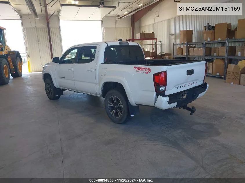 2018 Toyota Tacoma Trd Sport VIN: 3TMCZ5AN2JM151169 Lot: 40894853