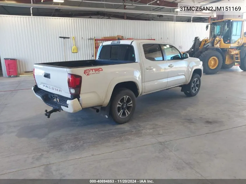 2018 Toyota Tacoma Trd Sport VIN: 3TMCZ5AN2JM151169 Lot: 40894853