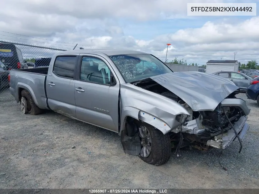 2019 Toyota Tacoma VIN: 5TFDZ5BN2KX044492 Lot: 12055907