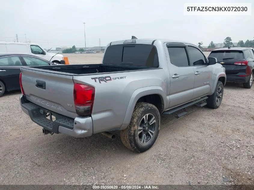 2019 Toyota Tacoma Limited/Sr5 V6/Trd Off Road/Trd Sport VIN: 5TFAZ5CN3KX072030 Lot: 39350620