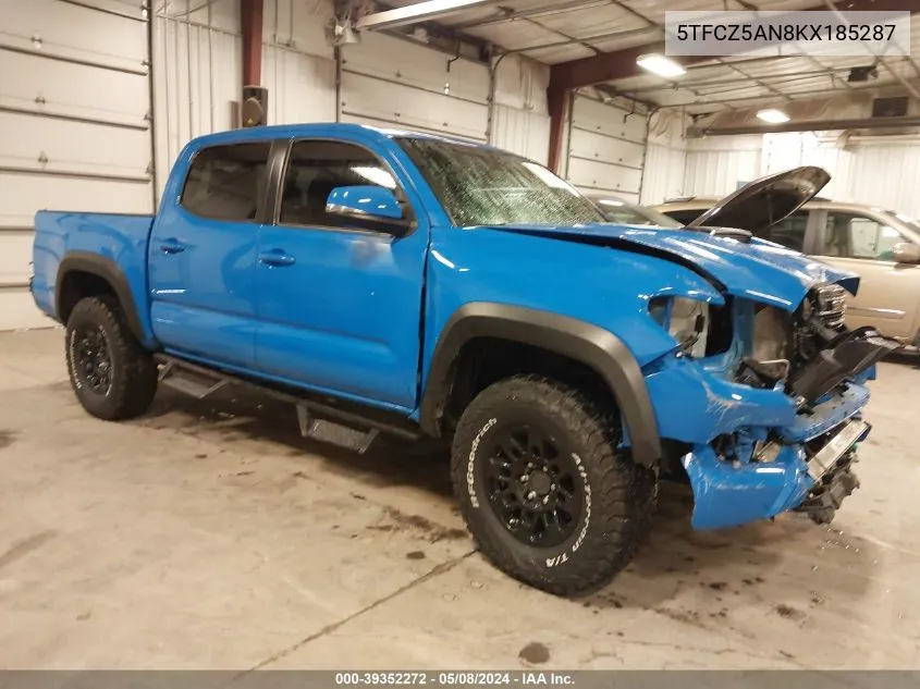 2019 Toyota Tacoma Trd Pro VIN: 5TFCZ5AN8KX185287 Lot: 39352272