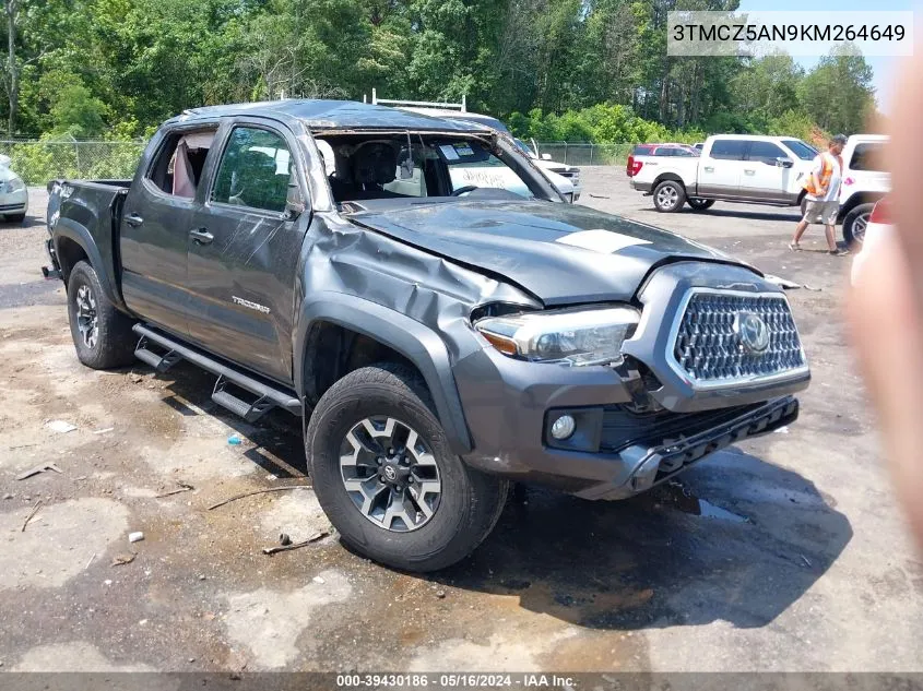 2019 Toyota Tacoma Trd Off Road VIN: 3TMCZ5AN9KM264649 Lot: 39430186