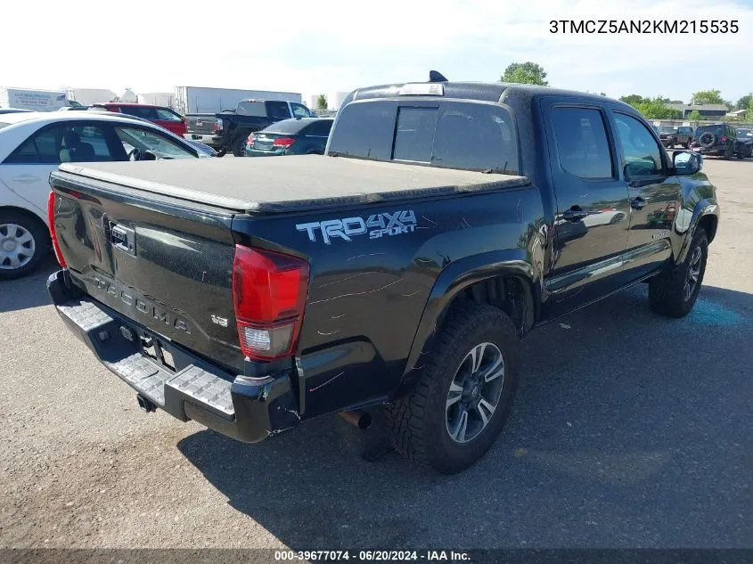 2019 Toyota Tacoma Trd Sport VIN: 3TMCZ5AN2KM215535 Lot: 39677074