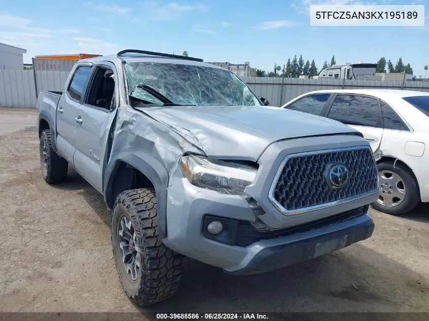 5TFCZ5AN3KX195189 2019 Toyota Tacoma Trd Off Road