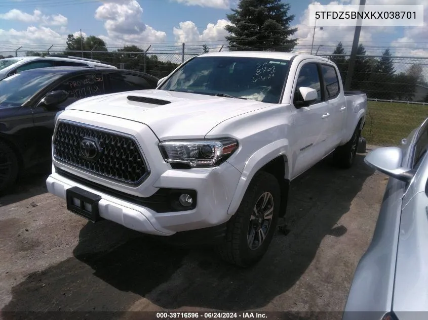 2019 Toyota Tacoma Trd Off Road VIN: 5TFDZ5BNXKX038701 Lot: 39716596