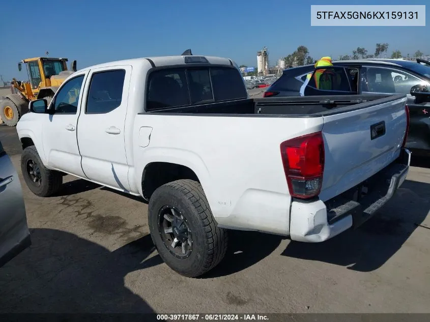 2019 Toyota Tacoma Sr VIN: 5TFAX5GN6KX159131 Lot: 39717867