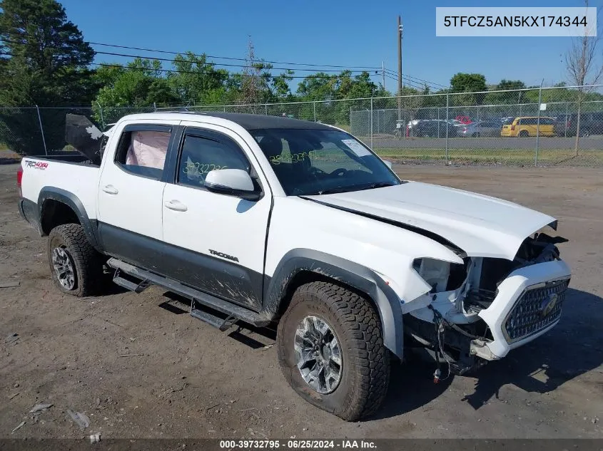 2019 Toyota Tacoma Trd Off Road VIN: 5TFCZ5AN5KX174344 Lot: 39732795