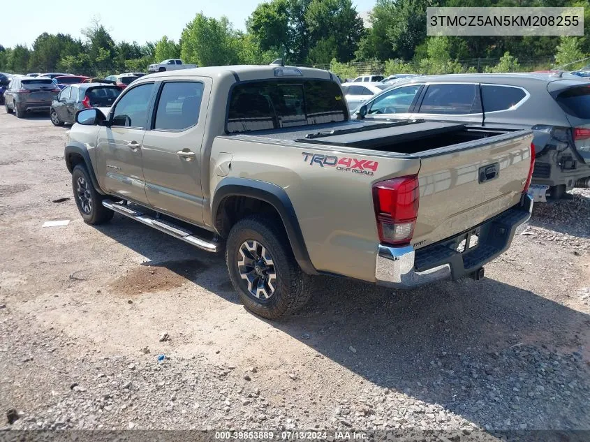 2019 Toyota Tacoma Trd Off Road VIN: 3TMCZ5AN5KM208255 Lot: 39853889