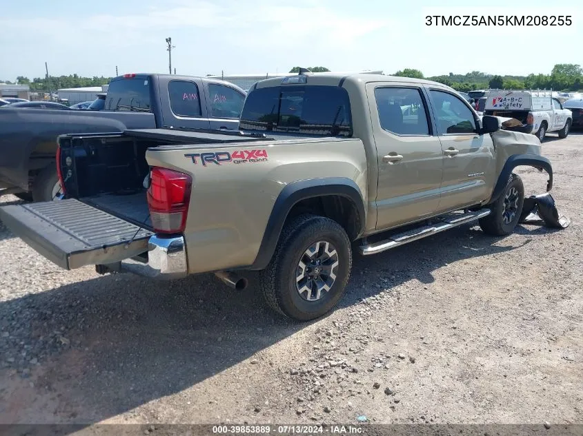 2019 Toyota Tacoma Trd Off Road VIN: 3TMCZ5AN5KM208255 Lot: 39853889