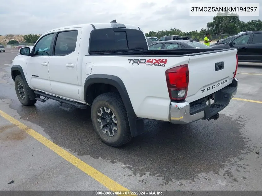 3TMCZ5AN4KM194297 2019 Toyota Tacoma Trd Off Road