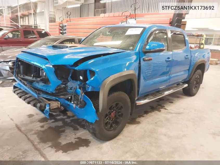 5TFCZ5AN1KX173692 2019 Toyota Tacoma Trd Pro