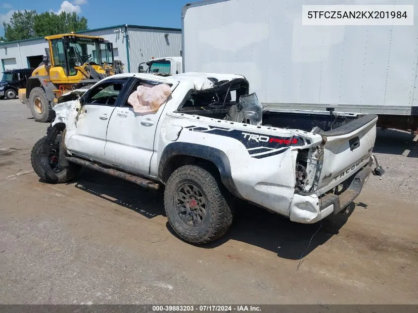 5TFCZ5AN2KX201984 2019 Toyota Tacoma Trd Pro