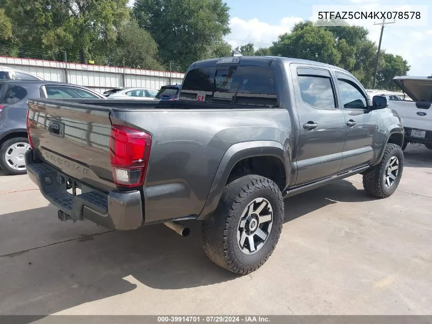 2019 Toyota Tacoma Trd Sport VIN: 5TFAZ5CN4KX078578 Lot: 39914701