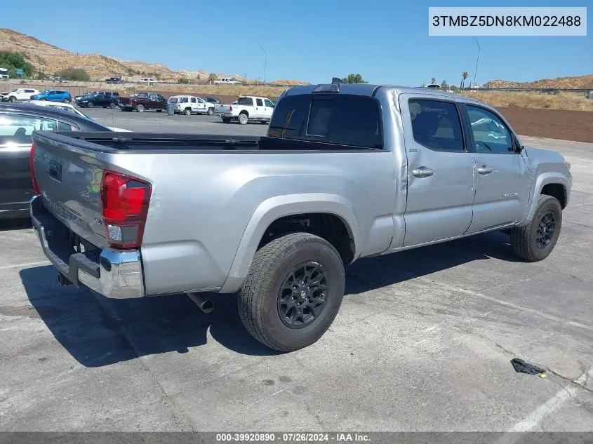 2019 Toyota Tacoma Double Cab/Sr5/Trd Sport VIN: 3TMBZ5DN8KM022488 Lot: 39920890