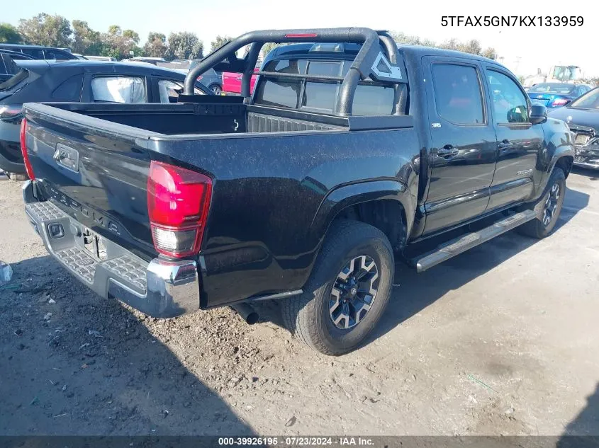 2019 Toyota Tacoma Sr5 VIN: 5TFAX5GN7KX133959 Lot: 39926195