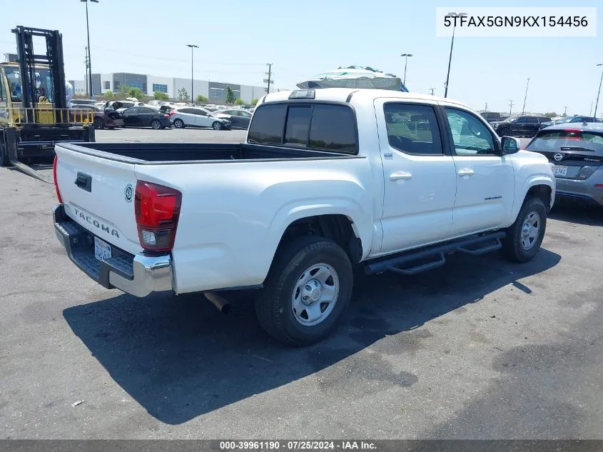 2019 Toyota Tacoma Sr5 VIN: 5TFAX5GN9KX154456 Lot: 39961190