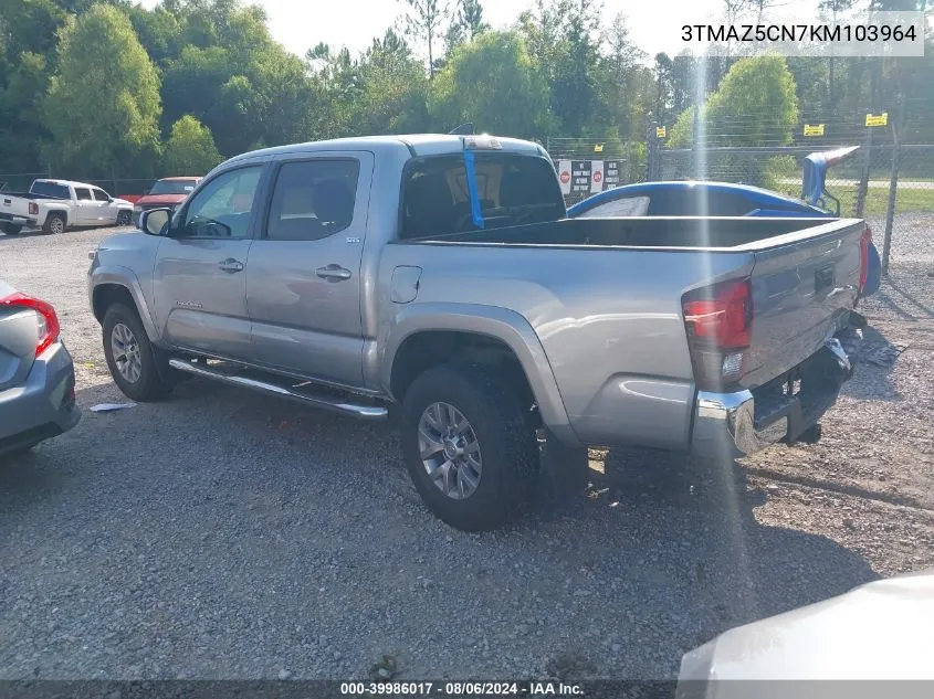 2019 Toyota Tacoma Sr5 V6 VIN: 3TMAZ5CN7KM103964 Lot: 39986017