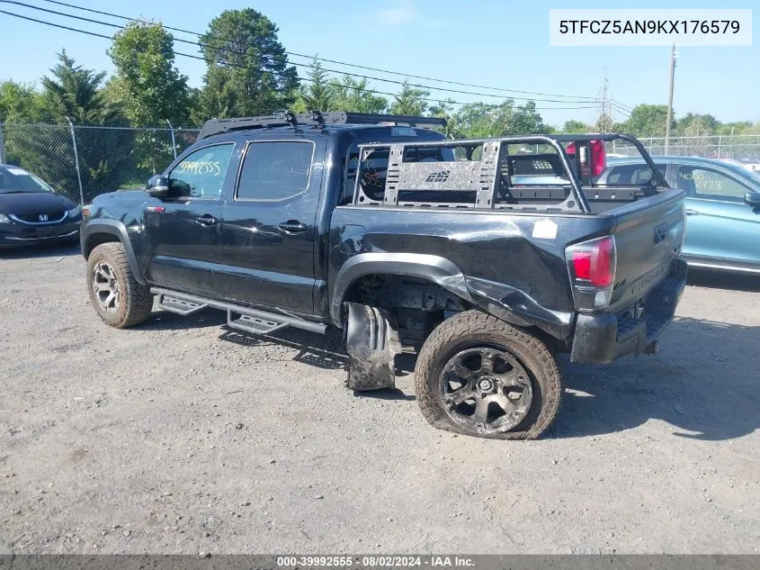 2019 Toyota Tacoma Trd Pro VIN: 5TFCZ5AN9KX176579 Lot: 39992555