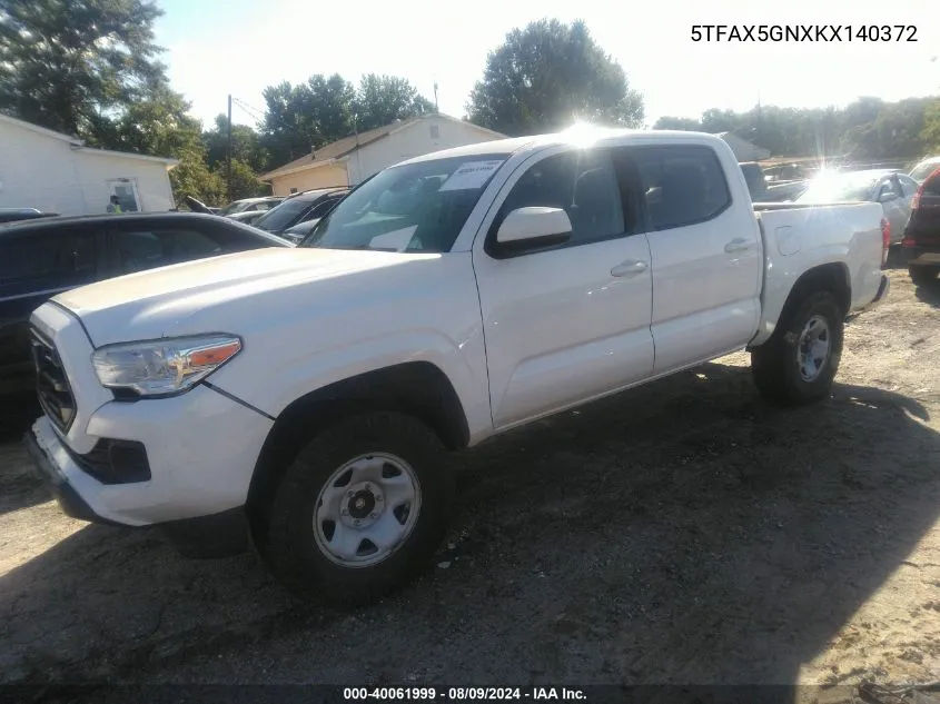 5TFAX5GNXKX140372 2019 Toyota Tacoma Sr