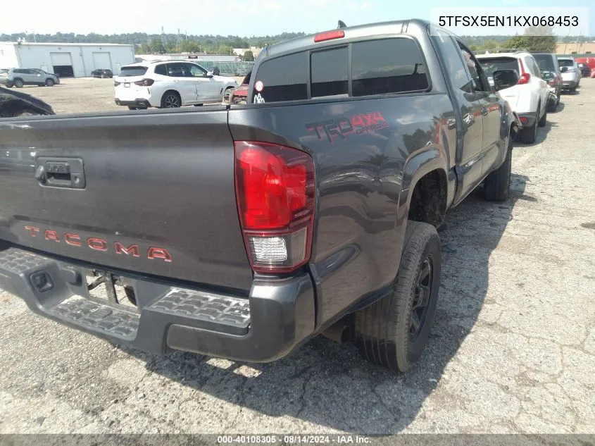 2019 Toyota Tacoma Sr VIN: 5TFSX5EN1KX068453 Lot: 40108305