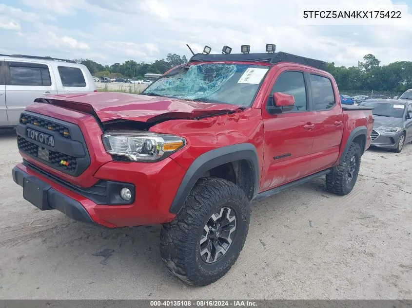 5TFCZ5AN4KX175422 2019 Toyota Tacoma Trd Off Road