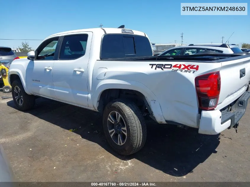 2019 Toyota Tacoma Trd Sport VIN: 3TMCZ5AN7KM248630 Lot: 40167760