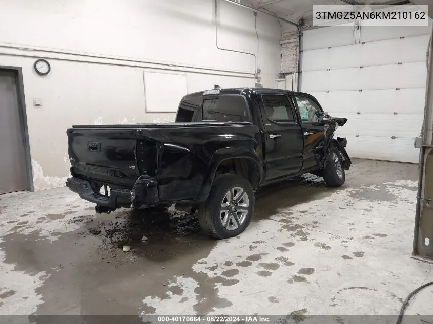 2019 Toyota Tacoma Limited VIN: 3TMGZ5AN6KM210162 Lot: 40170664