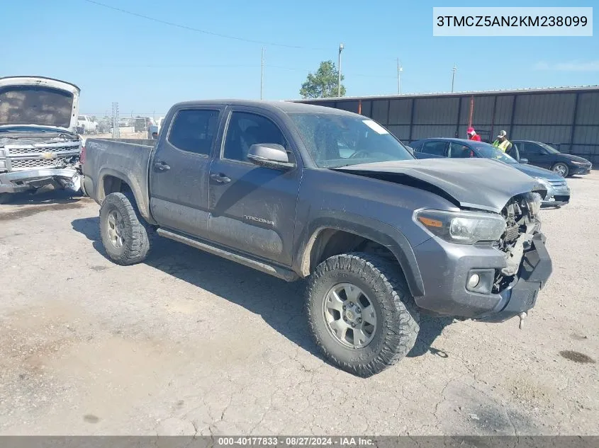 2019 Toyota Tacoma Trd Off Road VIN: 3TMCZ5AN2KM238099 Lot: 40177833