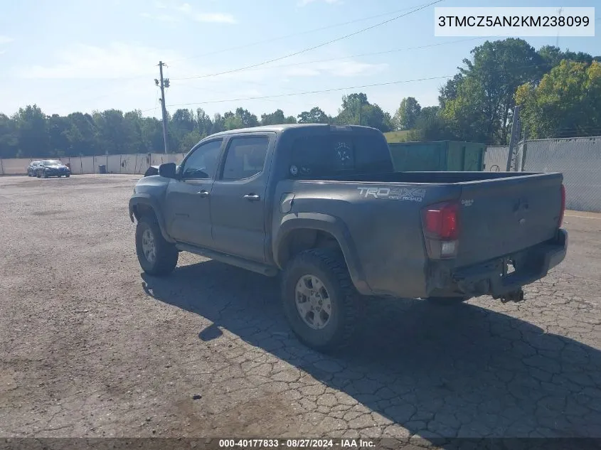 2019 Toyota Tacoma Trd Off Road VIN: 3TMCZ5AN2KM238099 Lot: 40177833