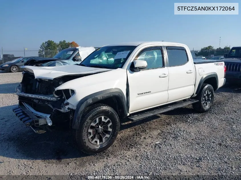 5TFCZ5AN0KX172064 2019 Toyota Tacoma Trd Off Road